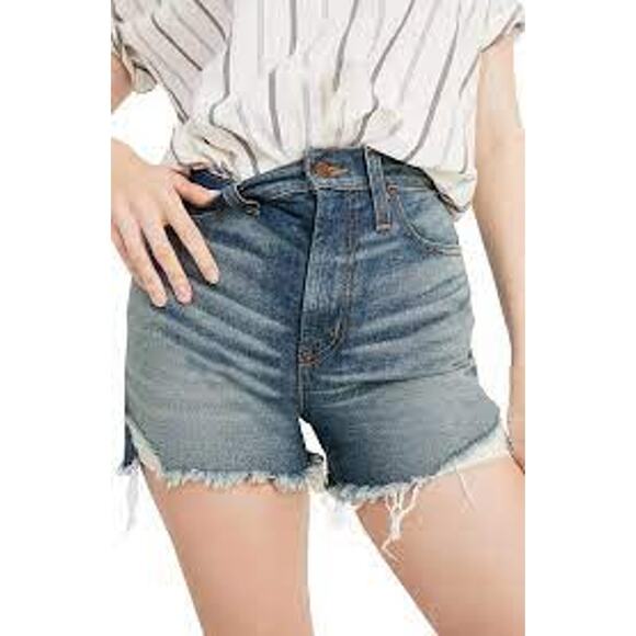 MADEWELL -Women's The Perfect Jean Short - Vintage Denim - 28"-Blue-NWT - Picture 1 of 11